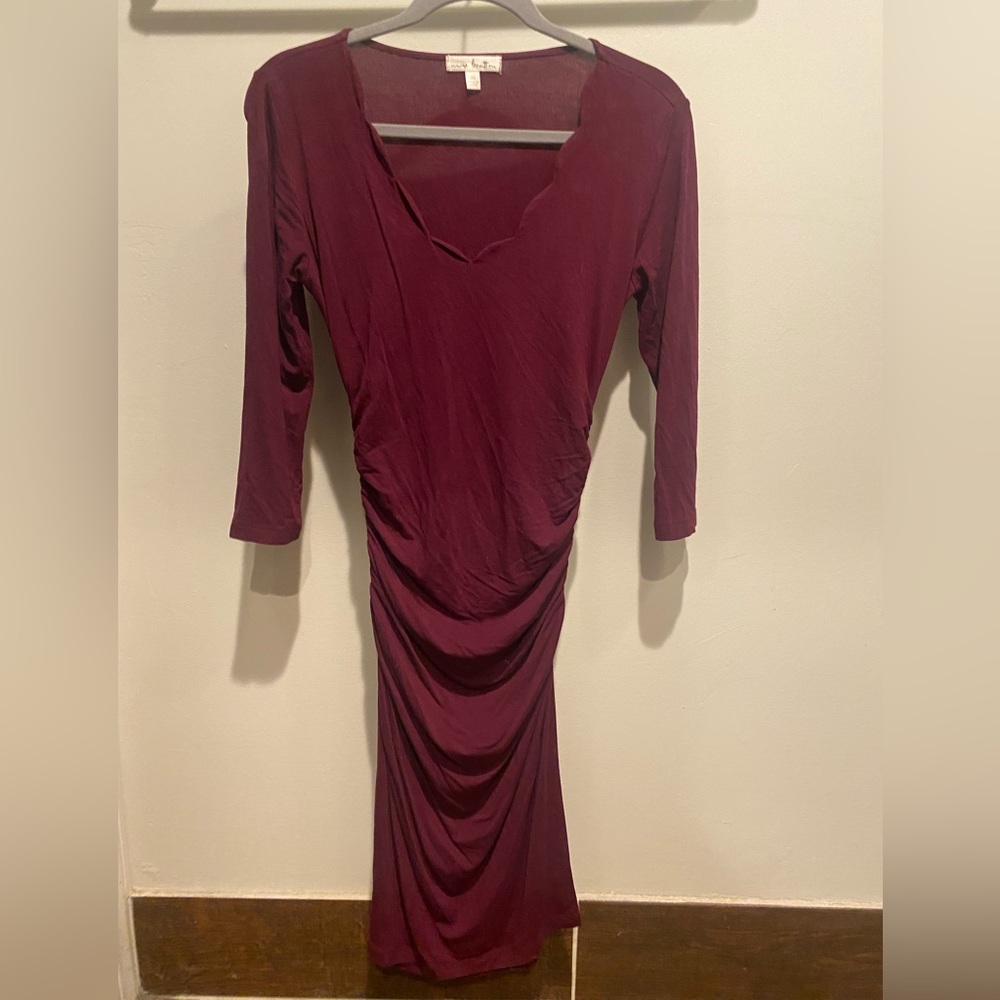 Burgundy Midi Dress